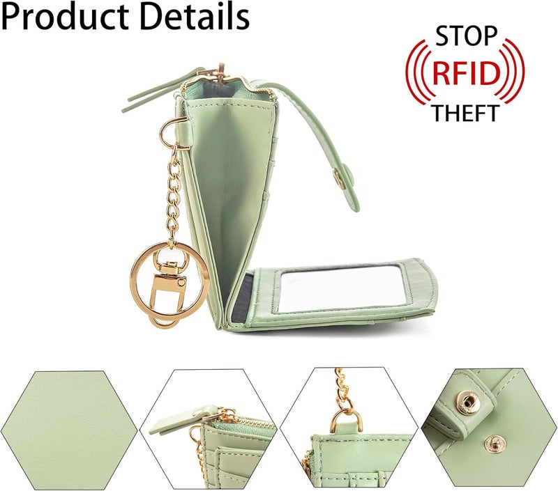 TSNSOEEO Keychain Wallet Wristlet Small Credit Card Holder Bracelet Key Chain Purse Bangle Tassel Beads Key Rings for Women - Image 4